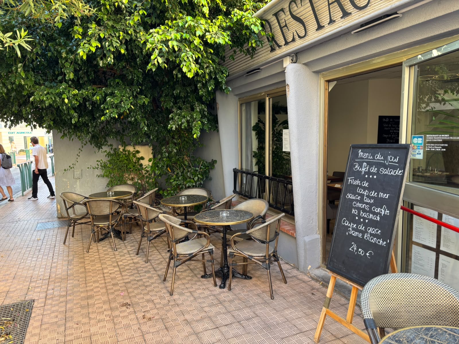 Terrasse du restaurant Le Secret